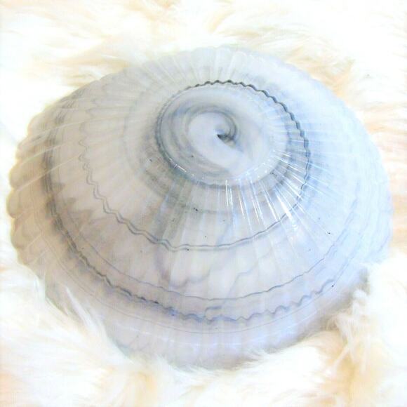 Pottery Barn Centerpiece BOWL Gray Alabaster Dekor Glassware Flower Dish 10.5" - Picture 5 of 6